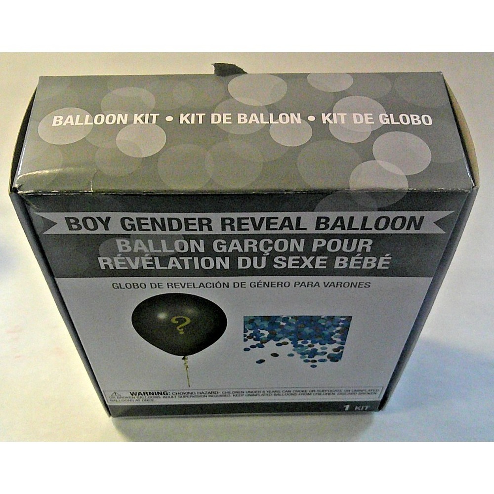 NEW! Gender Reveal Confetti‎ Balloon Kit - BLUE/BOY